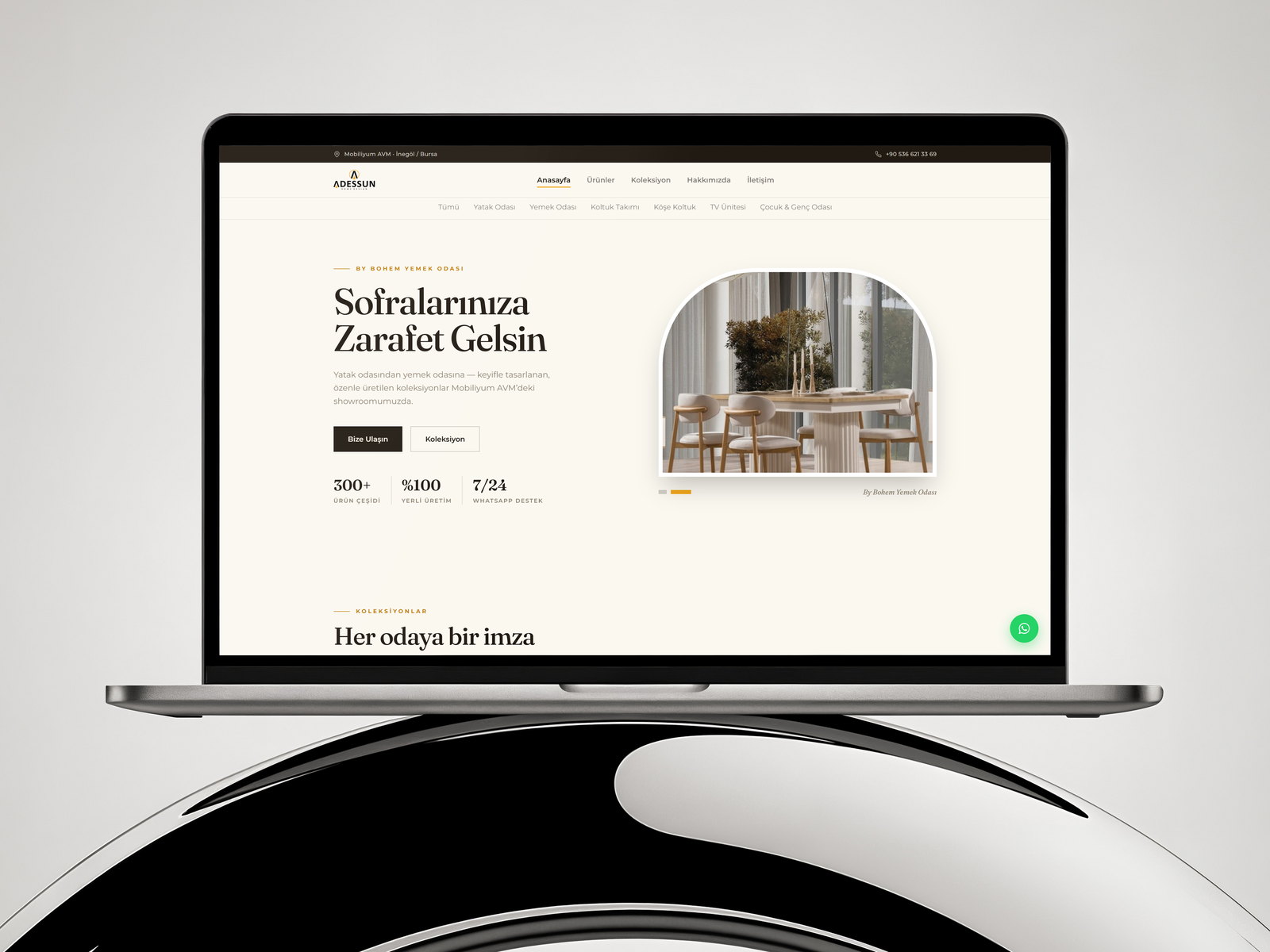 Adessun Home web sitesi