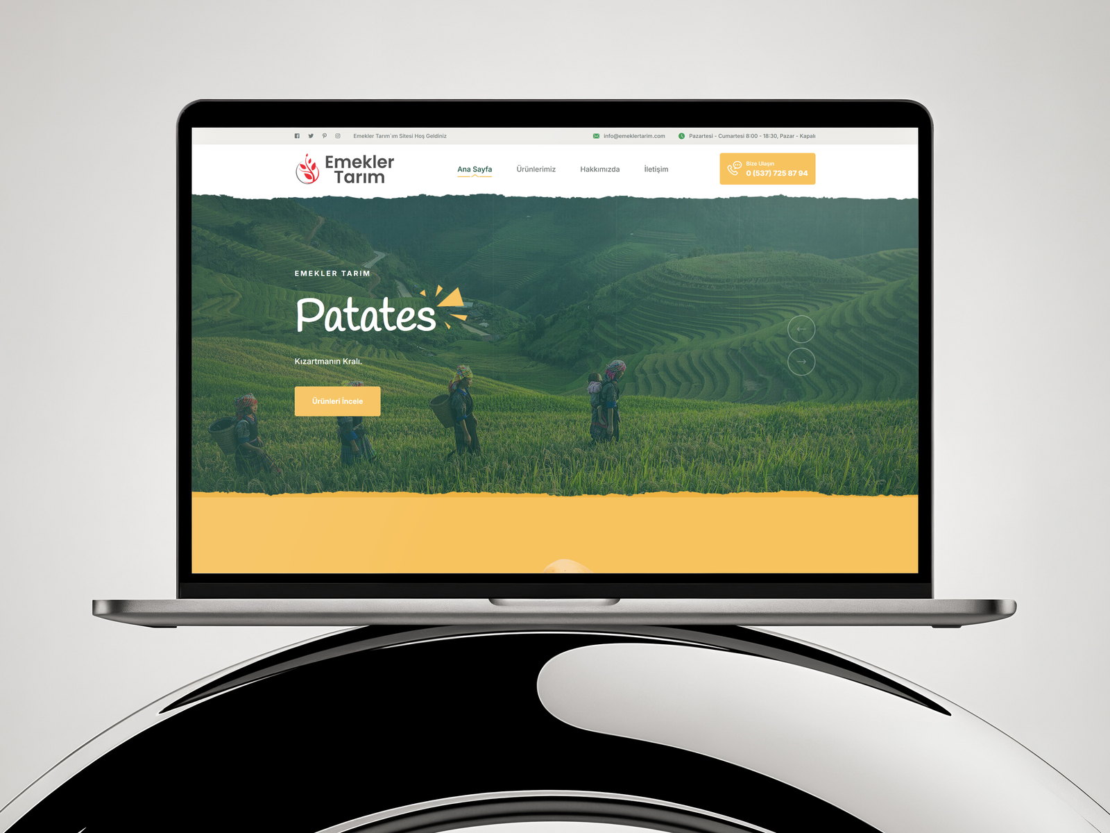 Emekler Tarım web sitesi
