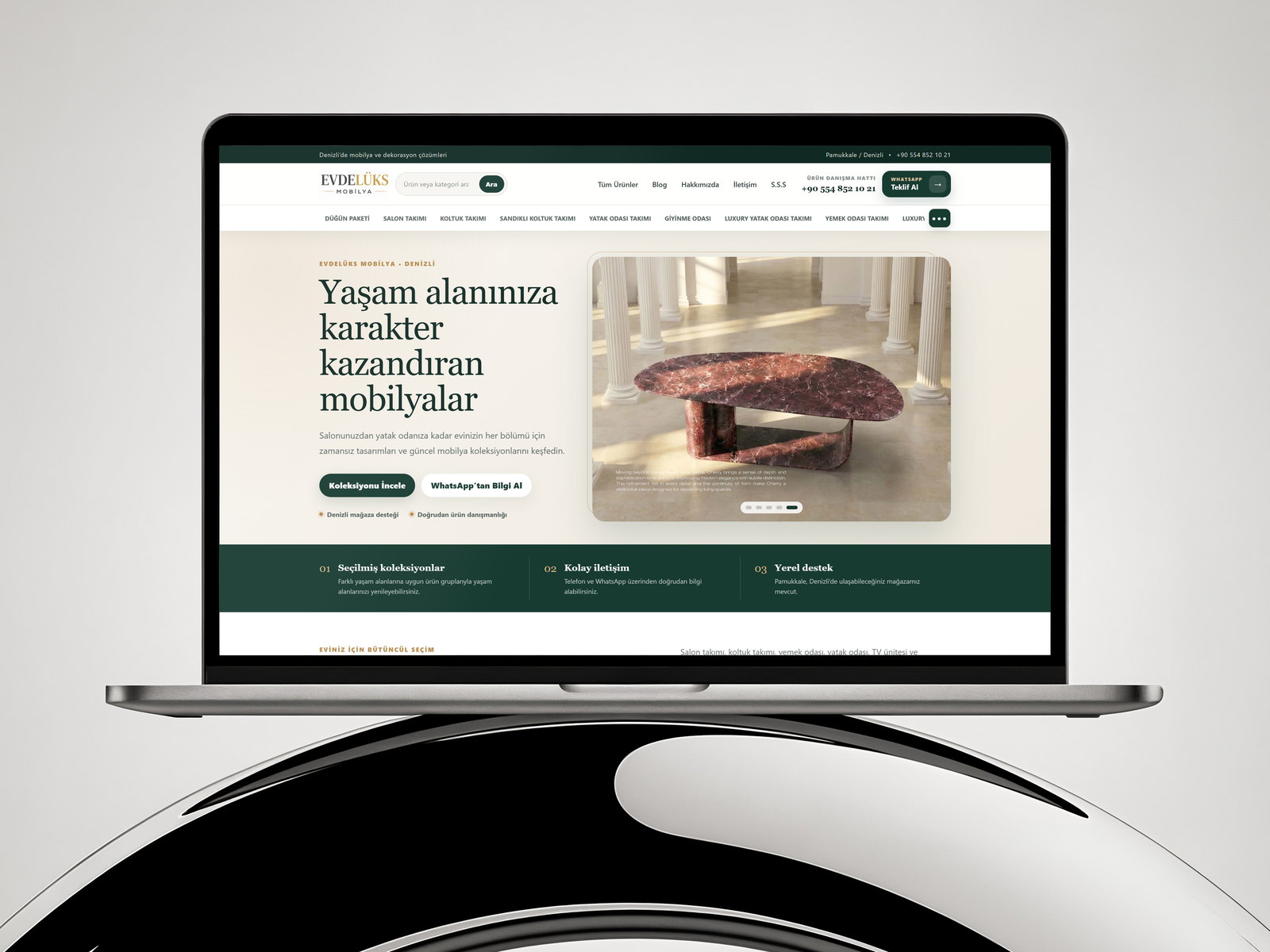 Evdelüks Mobilya web sitesi
