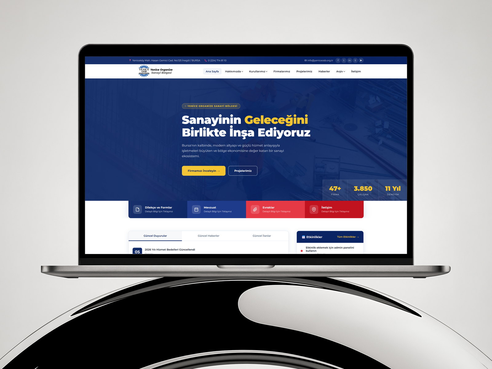 Yenice OSB web sitesi